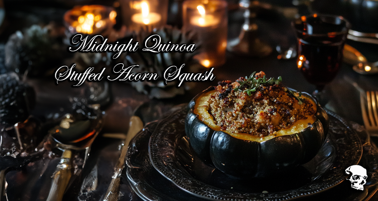 Midnight Quinoa Stuffed Acorn Squash