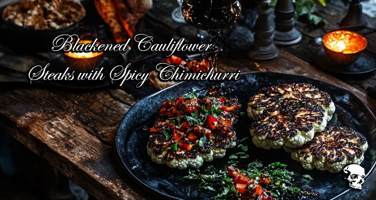 Blackened Cauliflower Steaks with Spicy Chimichurri