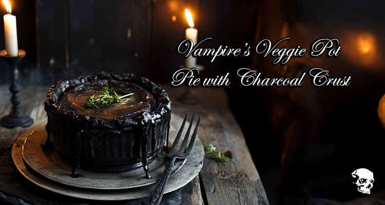 Vampire’s Veggie Pot Pie with Charcoal Crust