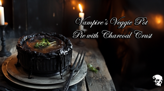 Vampire’s Veggie Pot Pie with Charcoal Crust